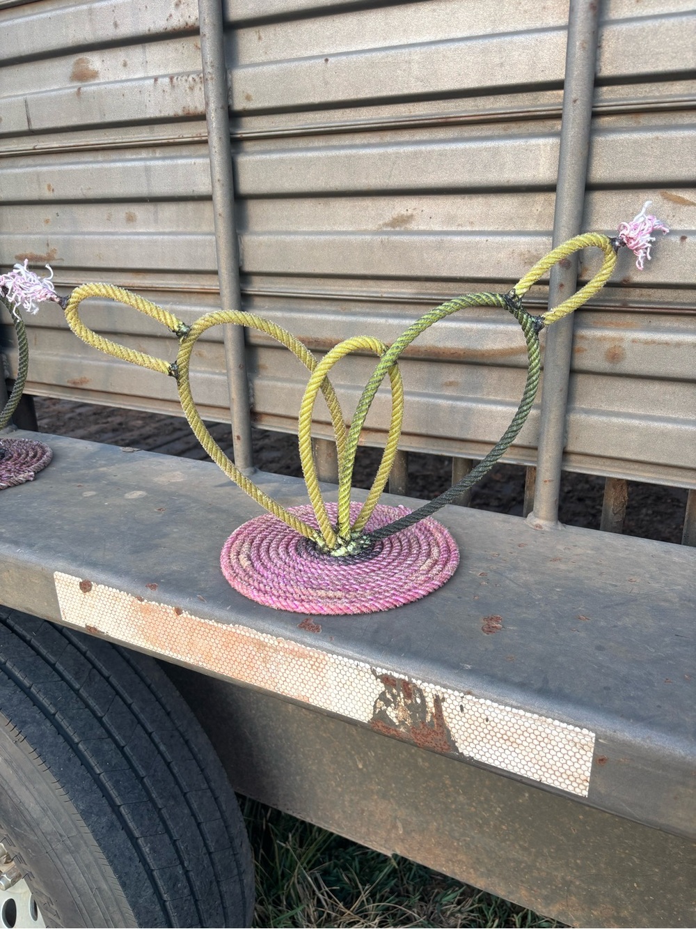 Handmade Pink and Green Decorative Rope Cactus